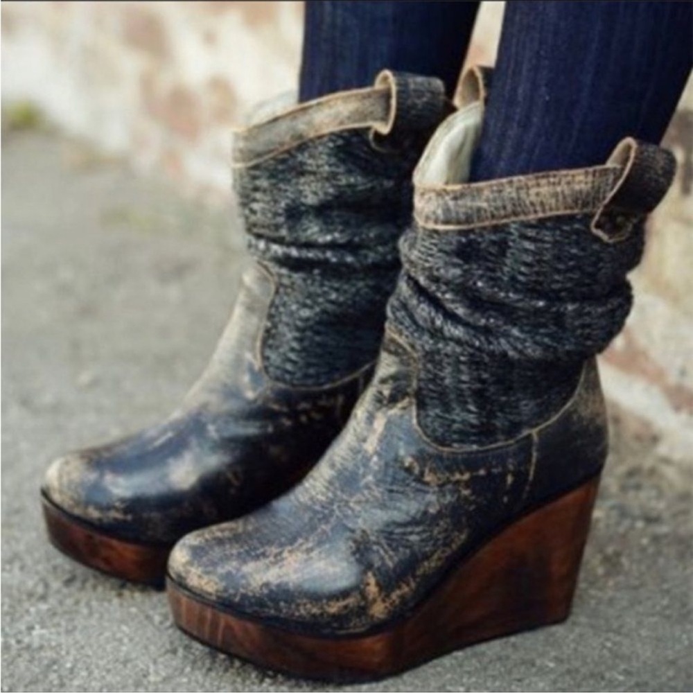 🎉🎉HP! ❤️ Bed|Stu Cobbler Series ‘Bruges’ Platform Calf Boot